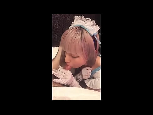 ❤️ 日本偶像[mayuka]，法国女仆装，第一部分，口交和用乳液打飞机 ❤️❌ Anal video❌❤